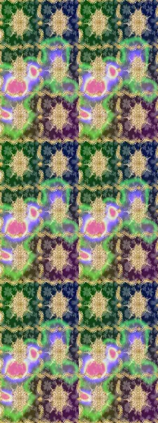 Klasik çiçek dokusu. Kart, duvar kağıdı, ambalaj ve tekstil için klasik tasarım. Raster illüstrasyonu. Altın şablon. Yeşil renkte Royal retro. Çizim kalıbı altın elementler.