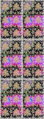 Altın şablon. Kart, duvar kağıdı, ambalaj ve tekstil için klasik tasarım. Kusursuz desenli altın elementler. Gri renkli Royal retro. Raster illüstrasyonu. Çiçeksel klasik doku.