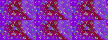 Raster Illustrasyon 'daki Çiçek Deseni' nin son moda çizimi. Güzel kumaş deseni. Renkli Yaz Temalı eskiz kalıbı. Düz Çiçek Elementleri Tasarımı.