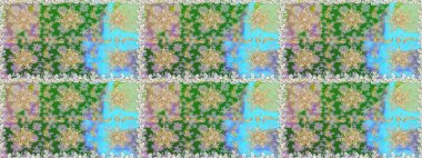 Tekrarlayan elementlerle soyut arkaplan oluşturun. Kusursuz damaske klasik altın desen. Raster illüstrasyonu. Tarafsız renklerde altın desenli altın elementler.