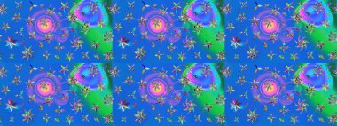 Güzel, parlak, pürüzsüz kumaş, tuval. Kıvırcık, parlak örgü. Eski moda arka plan. Raster illüstrasyonu. Desen, çizim, çiçek sınırı. Çiçeklerin çelengi.