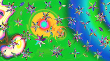 Raster Şirin kumaş deseni. Eskiz klasiği. Düz Çiçek Elementleri Tasarımı. Renkli Bahar Teması çizim şablonu.