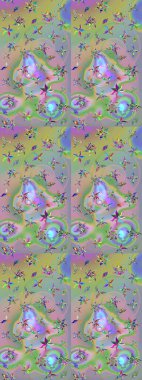 Raster illüstrasyonu. Flower eskiz arka planı. Çiçek deseni. Şatafatlı bahar bahçesi dokusu.