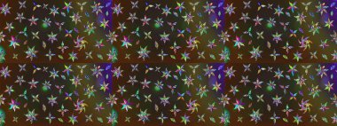 Şirin çiçekler. Raster Moda kumaş deseni. Çizgi çizimi deseni.