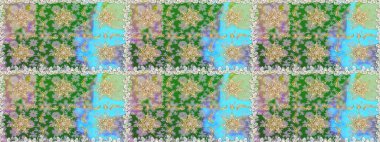 Tekrarlayan elementlerle soyut arkaplan oluşturun. Kusursuz damaske klasik altın desen. Raster illüstrasyonu. Tarafsız renklerde altın desenli altın elementler.