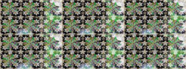 Klasik raster sarısı, kusursuz desen. Çiçek süsü kumaş deseni, cam, çiçek desenli altın elementli gri renkli metal..