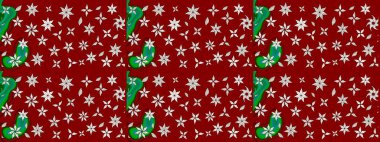 Eskiz arkaplan modeli. Kırmızı ve nötr renklerde yaprakları olan yabani çiçekler. Raster illüstrasyonu. Suluboya, elle çizilmiş.