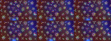 Mor ve mor renkte çiçeklerle çizilmiş çiçek deseni. Çiçekler mor ve mor renkler suluboya tarzında.