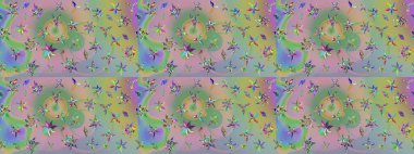 Şirin, zarif çiçekler Raster illüstrasyonu. Yapraklı çizim şekli. Davetiye ve kartpostal tasarımı için dekoratif çiçek unsurları. Poster ya da kapak için arka plan. Tekstil için figür.