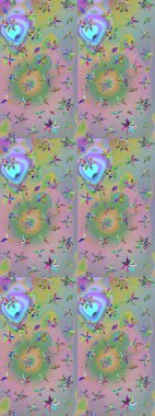 Tarafsız ve mavi renklerde nötr ve mavi papatyalar. Tarafsız ve mavi renklerde. Raster illüstrasyonu.