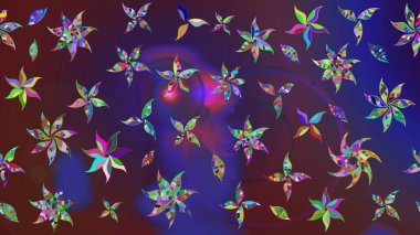 Tekstil, duvar kâğıdı, kapaklar, yüzey, baskı, hediye paketi, hatıra defteri, dekupaj. Küçük yabani çiçeklerdeki halk modelini çiz. Taşralı şıklığı. Liberty style millefleurs.