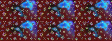 Küçük çaplı çiçeklerdeki basit şirin desenler. Tekstil veya kitap kapakları, imalat, duvar kağıtları, baskı, hediye paketi ve yapıştırma kitabı için çiçek eskizi geçmişi. Raster illüstrasyonu.