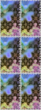 Çiçek desenli raster, gri ve mavi çizgi grafik desenli soyut raster arkaplan. Modern stil dokusu.