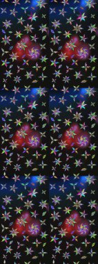 Bahar çiçekleriyle güzel bir çiçek deseni çizmişsin. Raster illüstrasyonu. Güzel kumaş deseni.