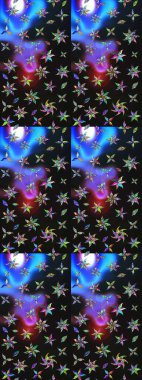 Raster suluboya çiçek deseni, narin çiçekler, çiçekler, tebrik kartı şablonu. Güzel kumaş deseni.