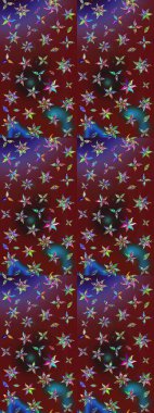 Zarif, parlak ve eskiz kırmızı ve kahverengi desenli. Sabıka baskıları, bebek kıyafetleri, duvar kâğıtları, paket kutuları vb..