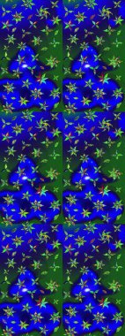 Klasik çiçek tasarımı elementleri. Kıvırcık çiçekler renkte şekillenir. Raster illüstrasyonu.