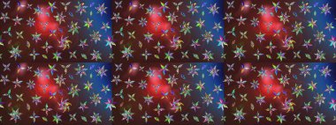 Küçük bir çiçekte eskiz deseni. Hoş bir çiçek geçmişi var. Güzel kumaş deseni. Raster illüstrasyonu.