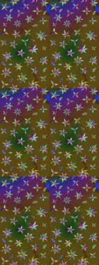 Sevimli çiçek raster deseni. Renkli çiçekler. Sketch Colour Spring Theme eskiz kalıbı. Düz Çiçek Elementleri Tasarımı.