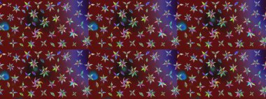 Eskiz arkaplan modeli. Kırmızı ve kahverengi renkte yaprakları olan yabani çiçekler. Suluboya, elle çizilmiş. Raster illüstrasyonu.