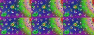 Tomurcukları çiçek olan sevimli bir çiçek deseni. Eskiz geçmişi. Raster illüstrasyonu. Kumaş, tekstil, duvar kağıdı baskısı için. Eski usul. Raster..