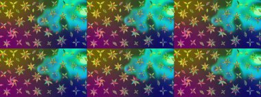 Küçük çiçekteki sevimli çiçek deseni. Renkli çiçekler. Raster illüstrasyonu.