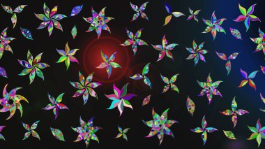 Soyut etnik raster çizim kalıbı. Kabile sanatı boho baskısı, klasik çiçek arkaplanı. Arkaplan dokusu, duvar kağıdı, çiçek teması.