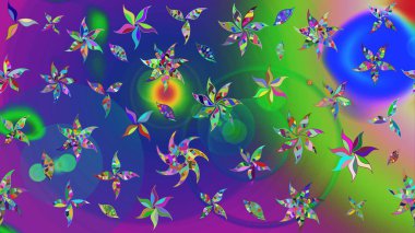 Organik motif arka planı. Çizim kalıbı. Raster illüstrasyonu. Ultraviyole kumaş deseni.