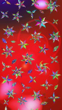 Sabıka fotoğraflarında, bebek kıyafetlerinde, duvar kâğıtlarında, paket kutularında falan kullanılabilir. Zarif, parlak ve eskiz kırmızı ve pembe çiçek deseni tasarımı.