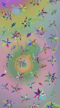 Elle boyanmış suluboya resim çizimleri, çiçekler ve bitkiler. Tarafsız ve yeşil renkte çiçekler.