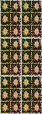 Çiçek deseni. Duvar kâğıdı barok, İspanyol kumaşı. Kusursuz raster arka plan. Kahverengi ve bej renklerde altın elementler. Şekil grafik deseni.