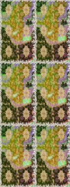 Çiçek deseni. Duvar kâğıdı barok, İspanyol kumaşı. Kusursuz raster arka plan. Kahverengi ve bej renklerde altın elementler. Şekil grafik deseni.