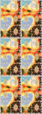 Çiçek deseni. Duvar kâğıdı barok, İspanyol kumaşı. Kusursuz raster arka plan. Kahverengi ve bej renklerde altın elementler. Şekil grafik deseni.