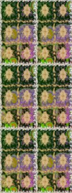 Çiçek deseni. Duvar kâğıdı barok, İspanyol kumaşı. Kusursuz raster arka plan. Kahverengi ve bej renklerde altın elementler. Şekil grafik deseni.