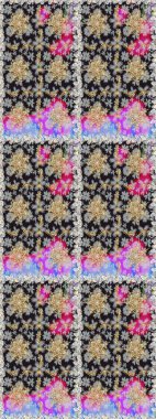 Gri ve nötr renklerde altın desenler ve altın elementler. Kusursuz altın desen. Raster doğulu süsü.