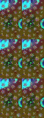 Yumuşak, bahar çiçekli arka plan. Çiçekli karalama şeklinde Raster çiçek deseni. Yeşil ve kahverengi renkte çiçekler.