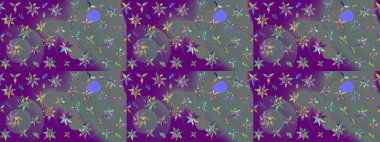 Renkli çizim kalıbı. Çiçek arkaplan. Çiçek duvar kâğıdı. Raster illüstrasyonu. Mor ve nötr renklerde şirin tekstil.