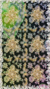 Kusursuz klasik altın desen. Raster geleneksel oryantasyon süsü. Altın elementlerle gri renklerde altın desen.