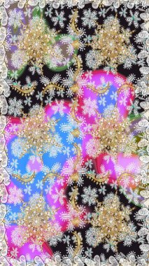 Gri renkli geleneksel Arapça dekor. Doğu tarzında klasik tasarım öğesi. Süslü dantel iz sürücü. Duvar kâğıdı için altın süslü bir illüstrasyon. Çiçekli süslemeli, pürüzsüz bir desen..