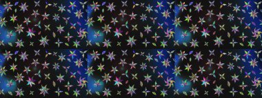 Raster illüstrasyonu. Gri ve mavi renkte şirin çiçekler. Küçük çiçekli basit bir çiçek çizimi. Moda baskısı, albüm, ambalaj kağıdı, duvar kağıdı için zarif dekoratif süslemeler..