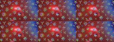 Kahverengi ve kırmızı renkte çiçekler. Nazik, narin çiçek arkaplanı. Raster çiçek desenli ve çiçekli..