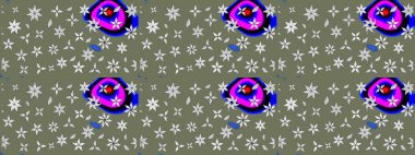 Bahar çiçekleriyle güzel bir çiçek deseni çizmişsin. Raster illüstrasyonu. Güzel kumaş deseni.