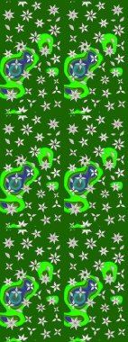 Raster illüstrasyonu. Flower eskiz arka planı. Şatafatlı bahar bahçesi dokusu. Çiçek deseni.