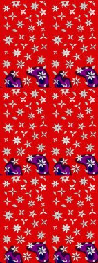 Küçük çiçekte güzel bir desen. Robot resim. Motley illüstrasyonu. Küçük renkli çiçekler. Moda baskıları için zarif bir şablon. Çiçekli bahar çiçekleri.