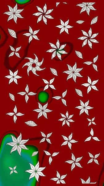 Sevimli çiçek raster deseni. Renkli Bahar Teması eskiz kalıbı. Kırmızı ve nötr renklerde çiçekler. Düz Çiçek Elementleri Tasarımı.