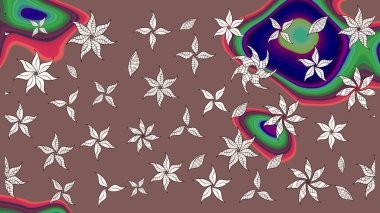 Küçük çiçekte güzel bir desen. Küçük renkli çiçekler. Çiçekli bahar çiçekleri. Moda baskıları için zarif bir şablon. Motley illüstrasyonu.