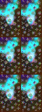 Nazik romantik baskı. Tatil havası. Bahar mevsimi. Raster güzel bir çiçek deseni çiziyor..