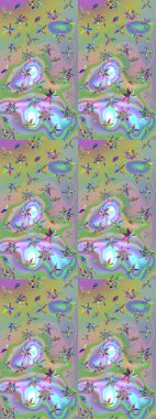 Hediye ambalaj kağıdı, tebrik kartları, posterler ve pankart tasarımı. Raster düz çiçek çizim deseni. Tarafsız ve mavi renkte çiçekler.