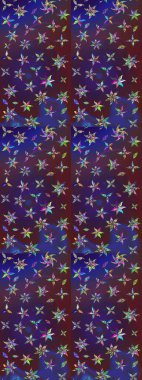 Sabıka fotoğraflarında, bebek kıyafetlerinde, duvar kâğıtlarında, paket kutularında falan kullanılabilir. Zarif, parlak ve eskiz menekşe ve mor çiçek deseni tasarımı.