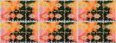 Çiçek deseni. Duvar kâğıdı barok, İspanyol kumaşı. Kusursuz raster arka plan. Kahverengi ve bej renklerde altın elementler. Şekil grafik deseni.